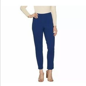 Joan Rivers Regular Signature Ankle Bordeaux Burgundy Pants